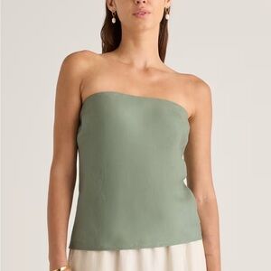 Quince Sage Green Strapless Camisole